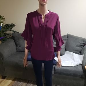 Nwt Open Full Size Image Vince Camuto Split V-Neck 3/4  medium